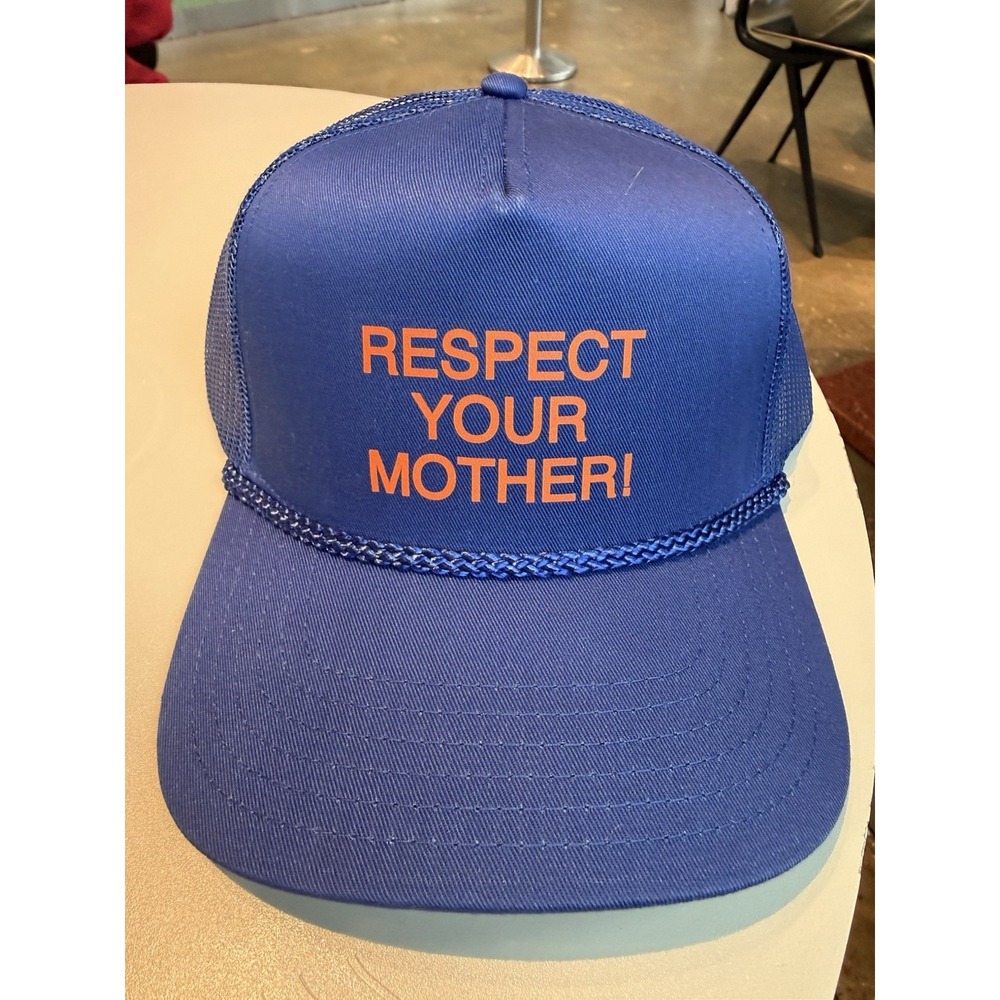 Harry Styles Respect Your Mother Blue Trucker Hat Mesh Snapback Baseball Cap NEW